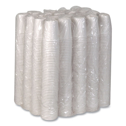 Dixie Paper Hot Cups, 10 oz, White, 50/Sleeve, 20 Sleeves/Carton
