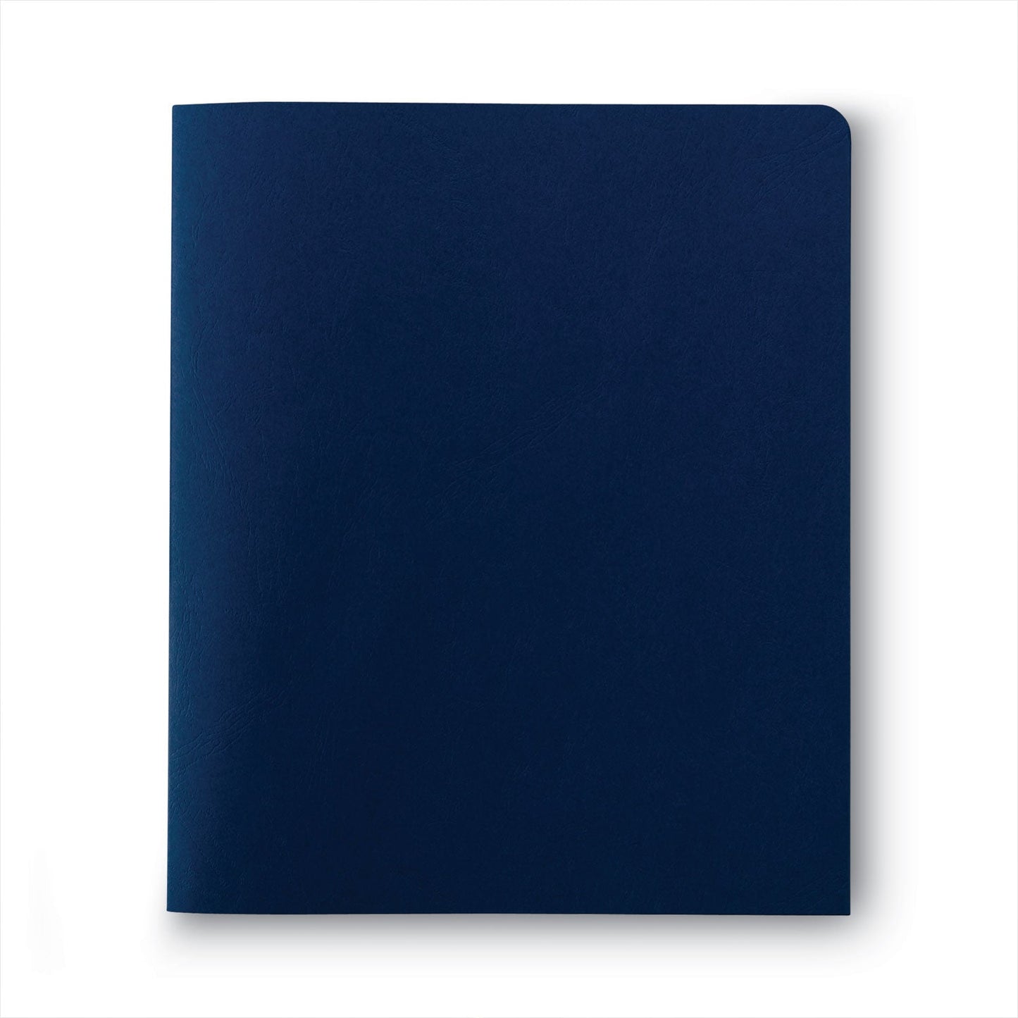 Smead Two-Pocket Folder, Textured Paper, 100-Sheet Capacity, 11 x 8.5, Dark Blue, 25/Box