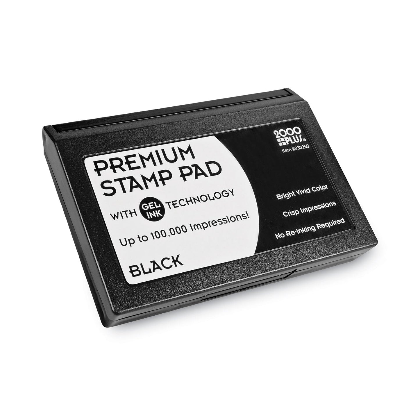 COSCO Microgel Stamp Pad for 2000 PLUS, 4.25" x 2.75", Black