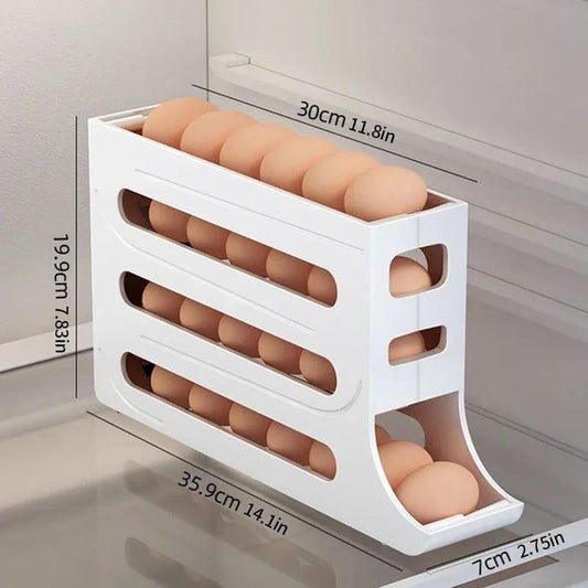 Efficient Egg Storage Solution - Automatic Rolling Type Egg Storage Box for Fridge Organization and Freshness