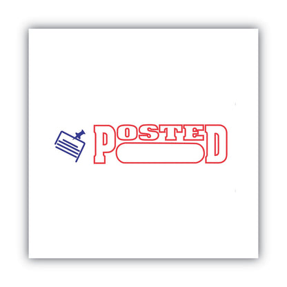 ACCUSTAMP2 Pre-Inked Shutter Stamp, Red/Blue, POSTED, 1.63 x 0.5
