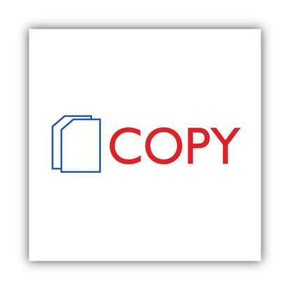 ACCUSTAMP2 Pre-Inked Shutter Stamp, Red/Blue, COPY, 1.63 x 0.5