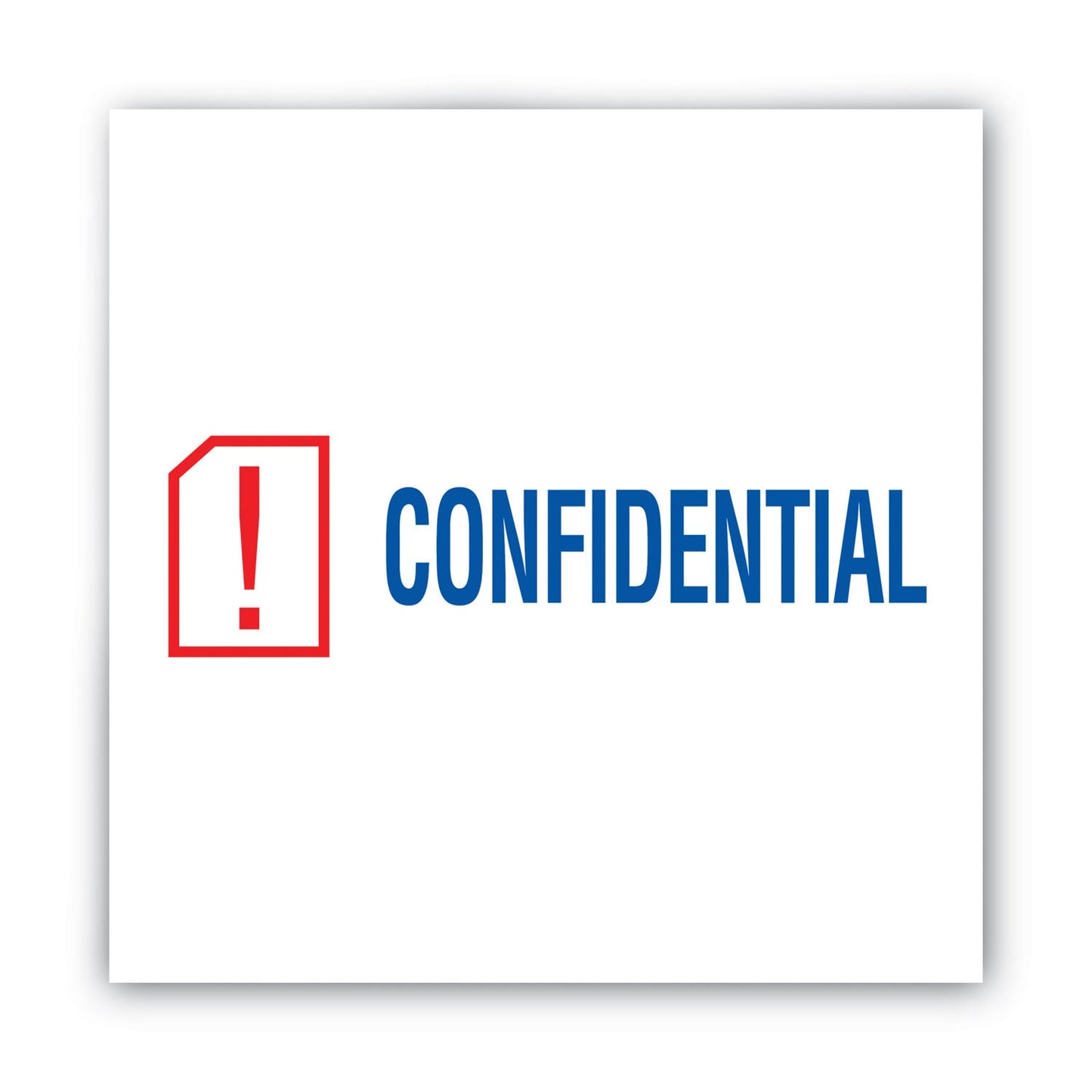 ACCUSTAMP2 Pre-Inked Shutter Stamp, Red/Blue, CONFIDENTIAL, 1.63 x 0.5