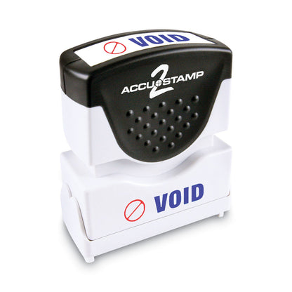ACCUSTAMP2 Pre-Inked Shutter Stamp, Red/Blue, VOID, 1.63 x 0.5