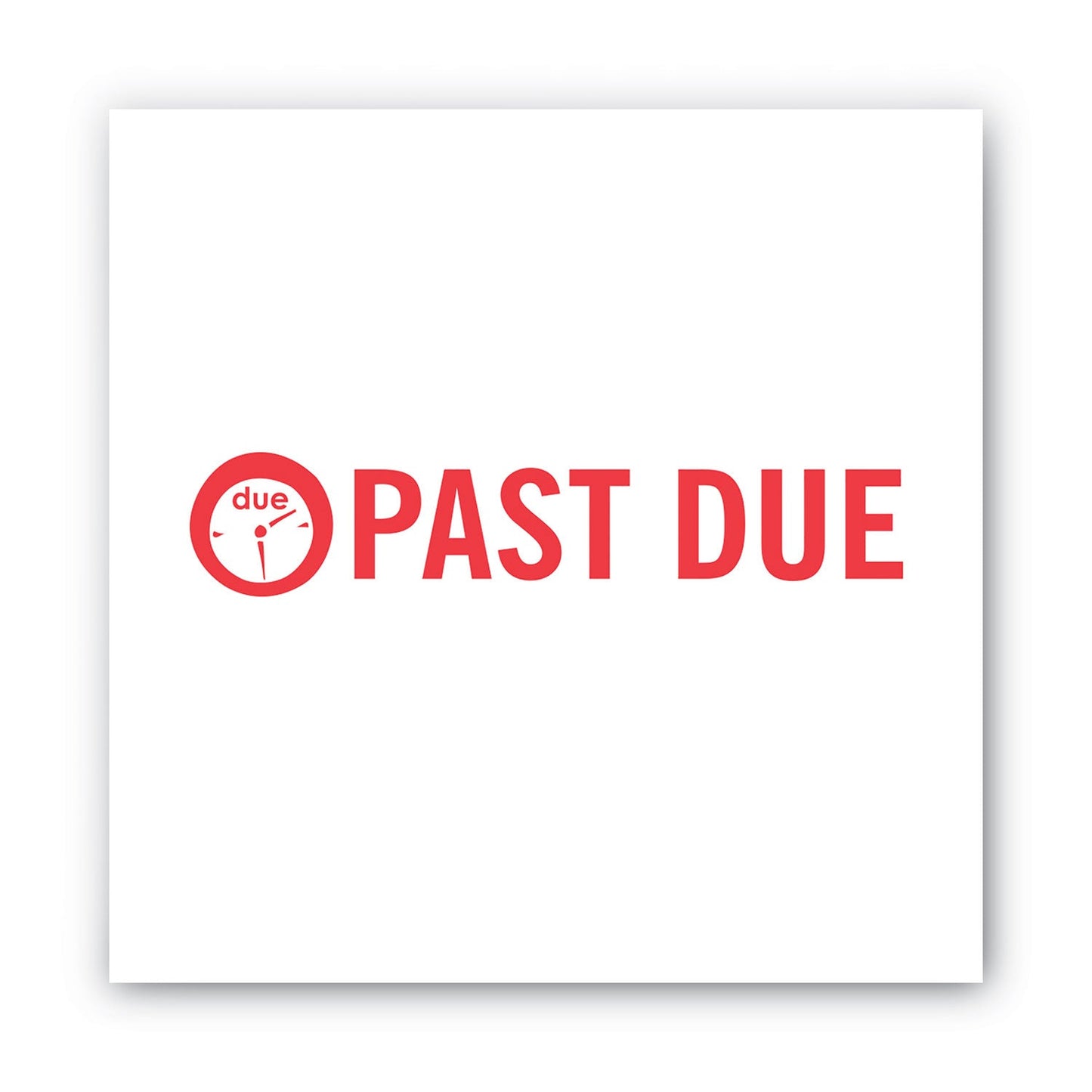 ACCUSTAMP2 Pre-Inked Shutter Stamp, Red, PAST DUE, 1.63 x 0.5
