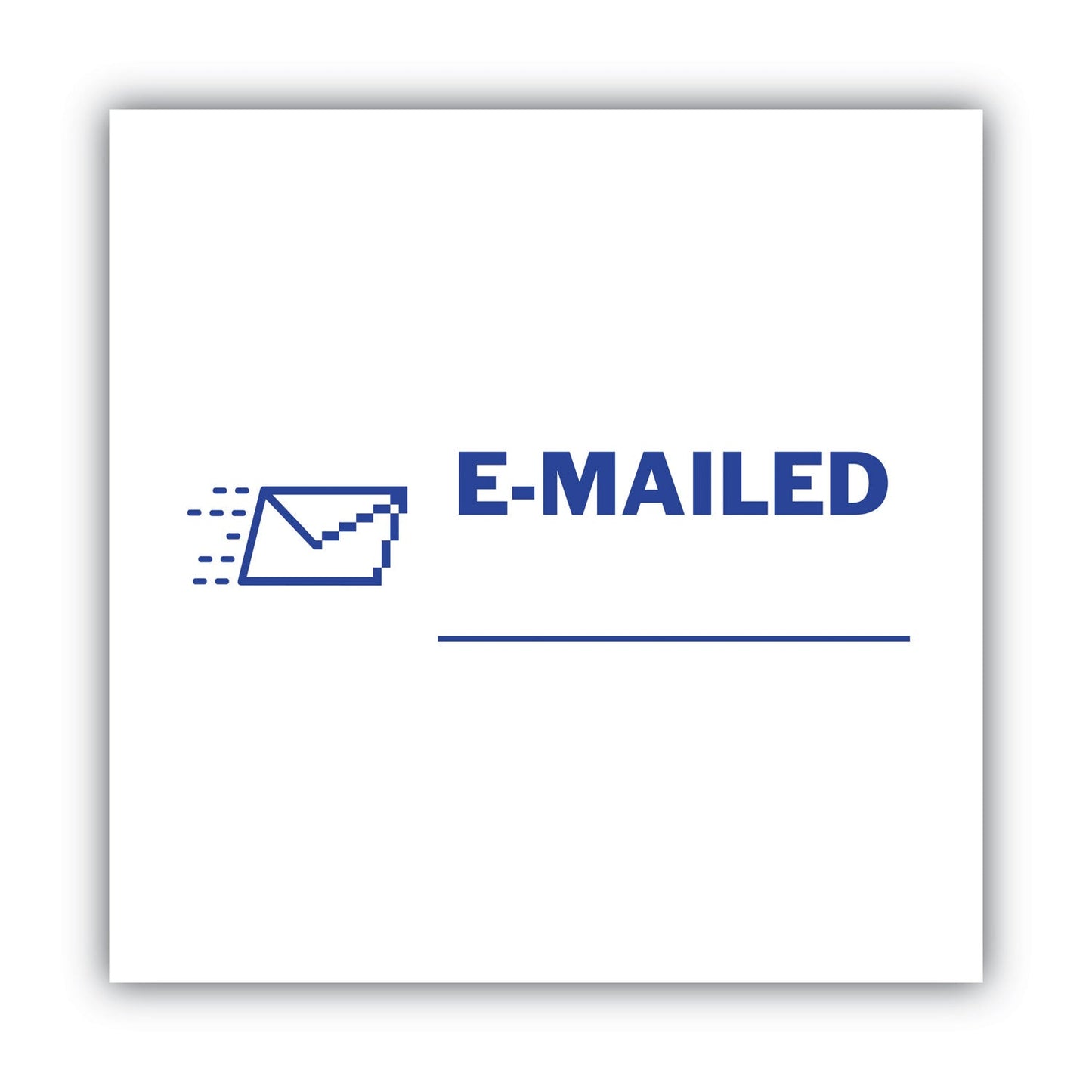 ACCUSTAMP2 Pre-Inked Shutter Stamp, Blue, EMAILED, 1.63 x 0.5