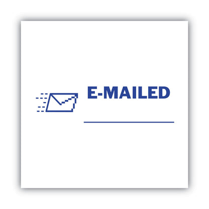 ACCUSTAMP2 Pre-Inked Shutter Stamp, Blue, EMAILED, 1.63 x 0.5