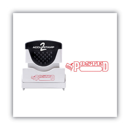 ACCUSTAMP2 Pre-Inked Shutter Stamp, Red, POSTED, 1.63 x 0.5