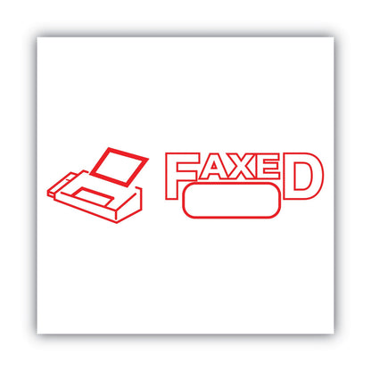 ACCUSTAMP2 Pre-Inked Shutter Stamp, Red, FAXED, 1.63 x 0.5