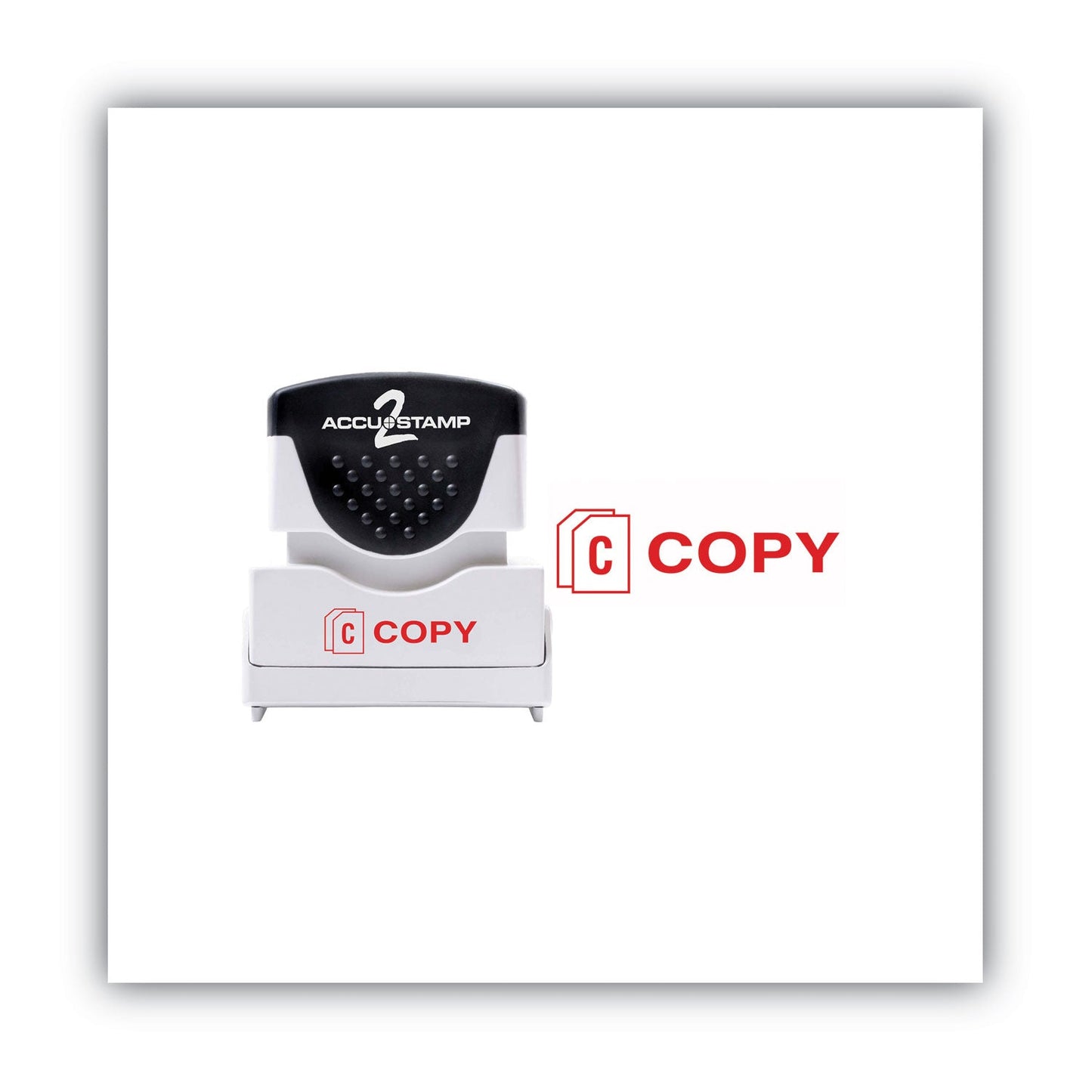 ACCUSTAMP2 Pre-Inked Shutter Stamp, Red, COPY, 1.63 x 0.5