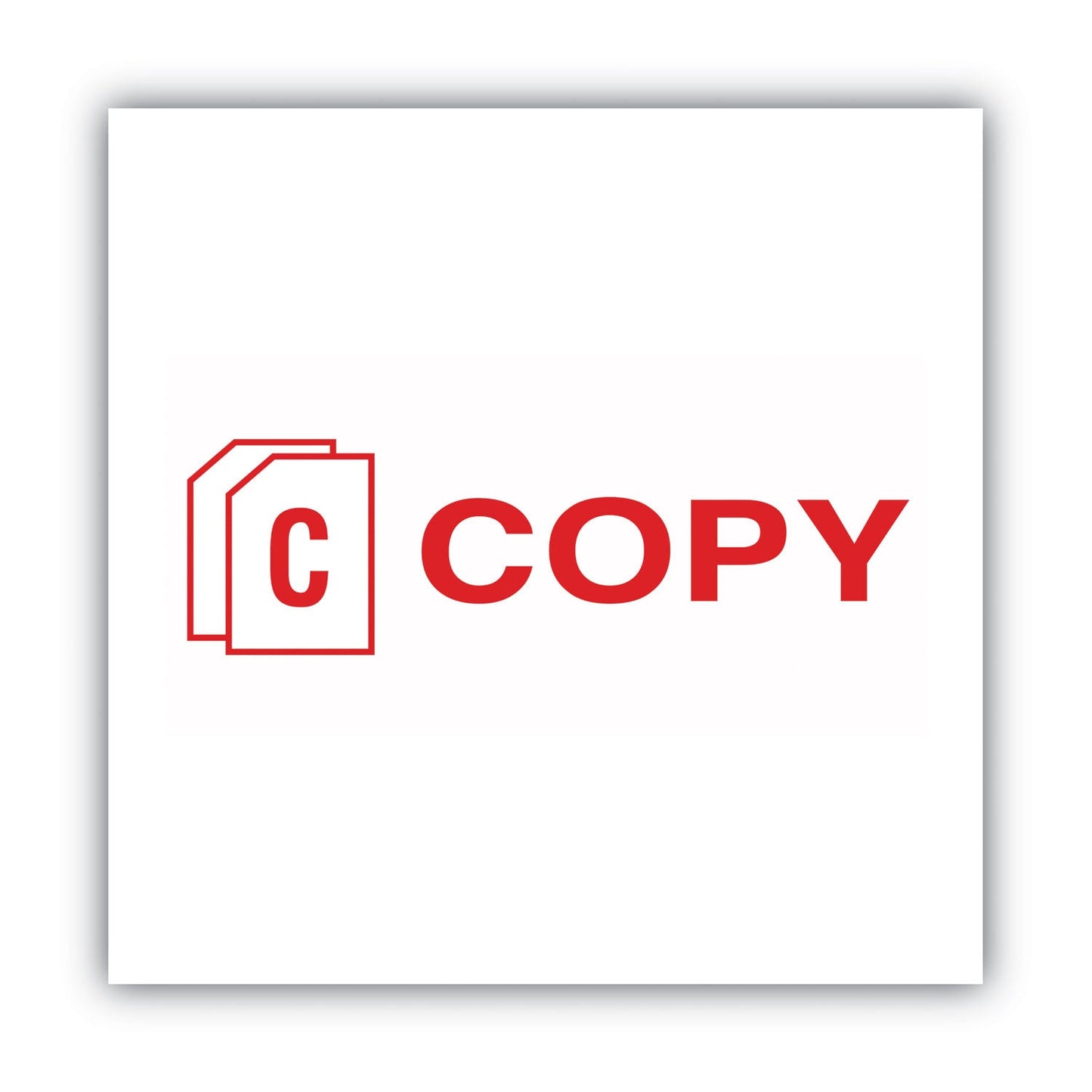 ACCUSTAMP2 Pre-Inked Shutter Stamp, Red, COPY, 1.63 x 0.5