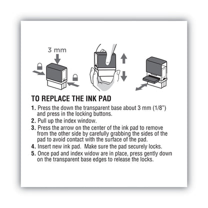COSCO 2000PLUS Replacement Ink Pad for 2000PLUS 1SI30PGL, 1.94" x 0.25", Red