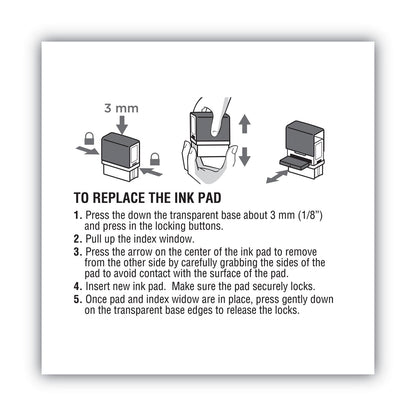 COSCO 2000PLUS Replacement Ink Pad for 2000PLUS 1SI40PGL and 1SI40P, 2.38" x 0.25", Red