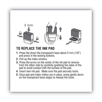 COSCO 2000PLUS Replacement Ink Pad for 2000PLUS 1SI60P, 3.13" x 0.25", Black