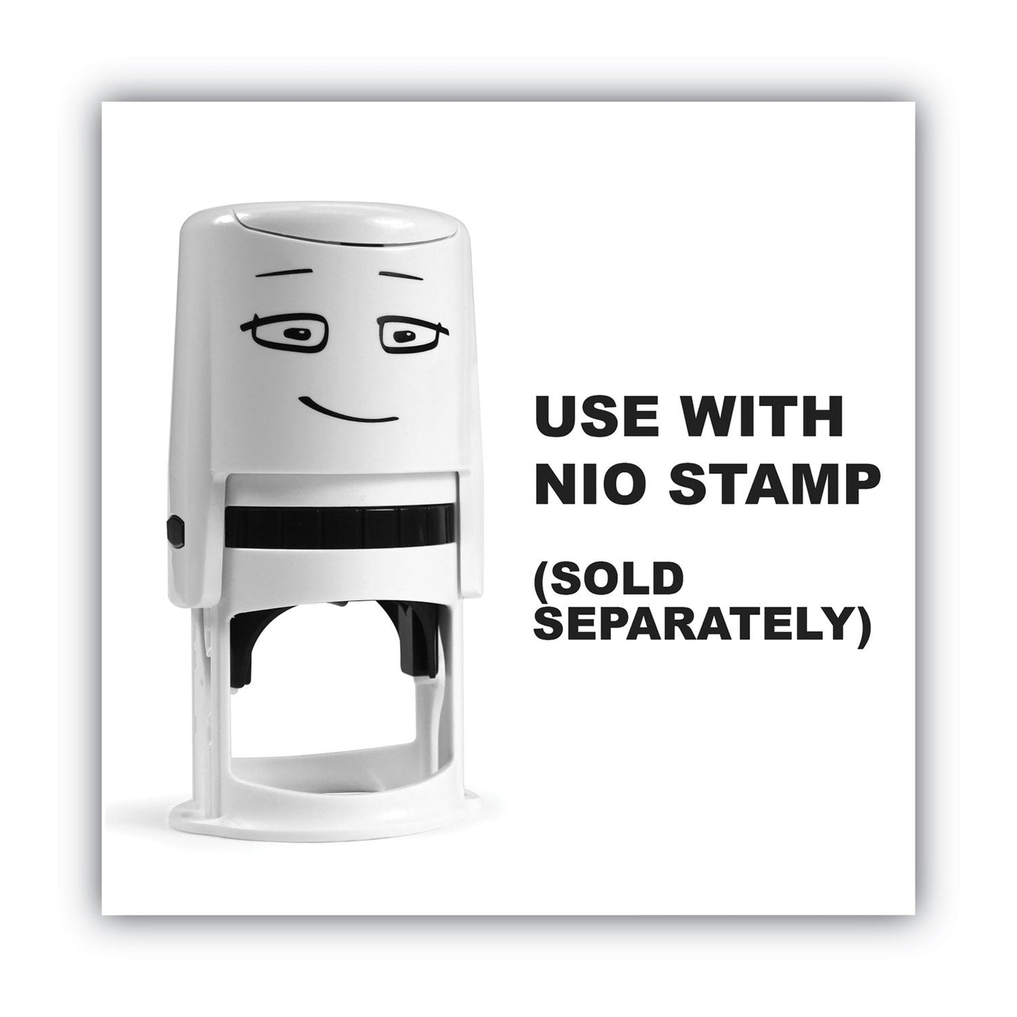 NIO Ink Pad for NIO Stamp with Voucher, 2.75" x 2.75", Fancy Gray