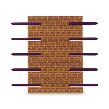Smead SafeSHIELD Two-Prong Fastener Base and Compressor Sets, 2" Capacity, 2.75" Center to Center, Purple, 50/Box