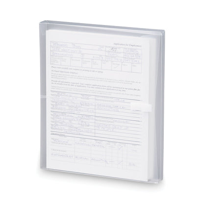 Smead Poly Side-Load Envelopes, Fold-Over Closure, 9.75 x 11.63, Clear, 5/Pack