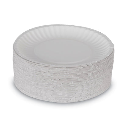 Dixie Clay Coated Paper Plates, 6" dia, White, 100/Pack
