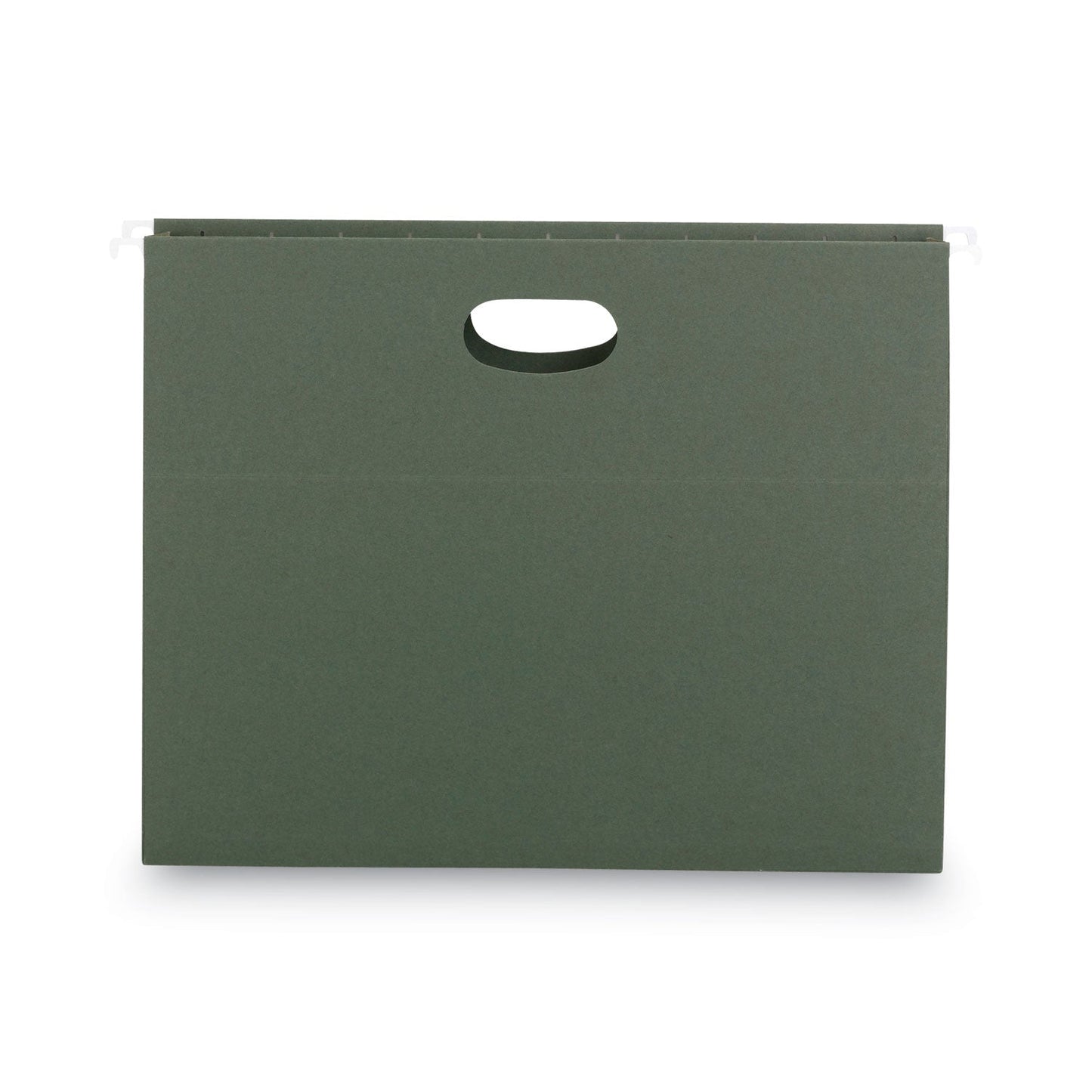 Smead Hanging Pockets with Full-Height Gusset, 1 Section, 1.75" Capacity, Letter Size, Straight Tabs, Standard Green, 25/Box