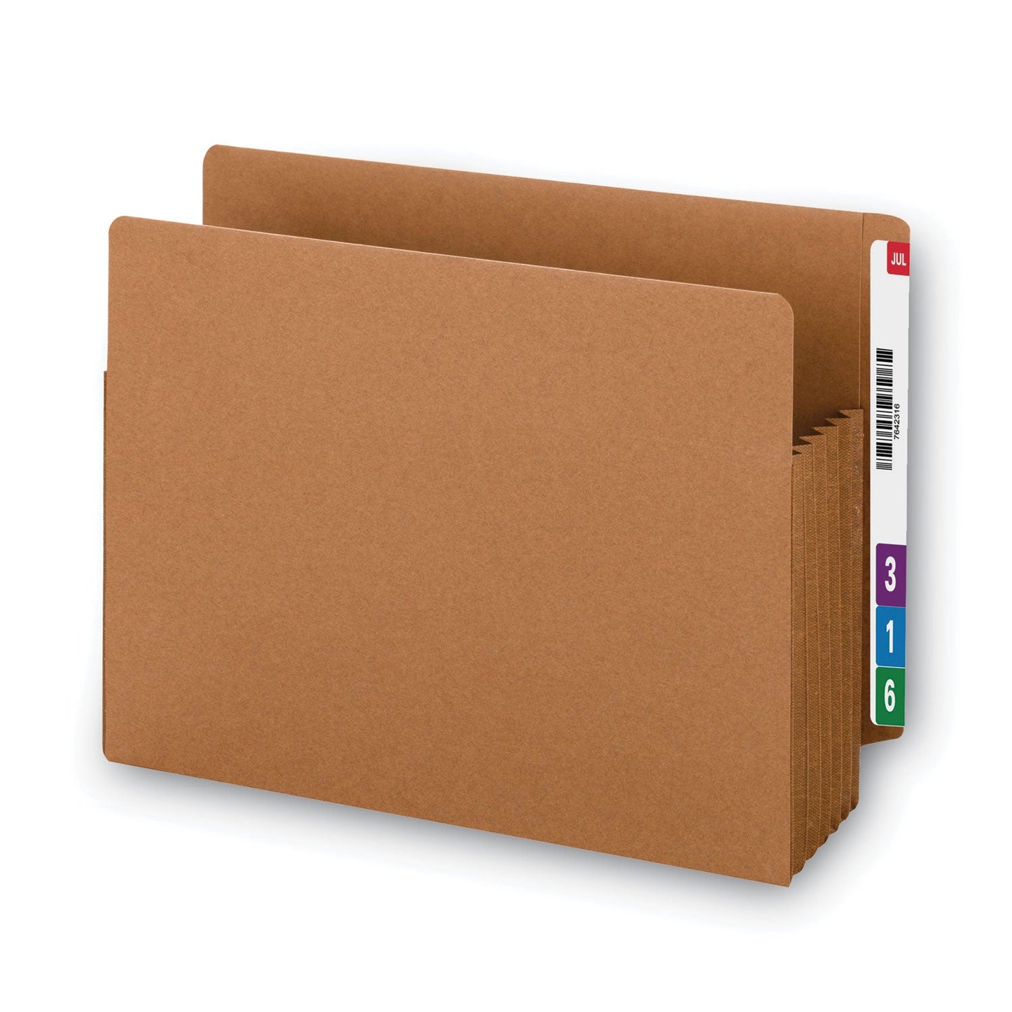 Smead Heavy-Duty Redrope End Tab TUFF Pockets, 5.25" Expansion, Letter Size, Redrope, 10/Box