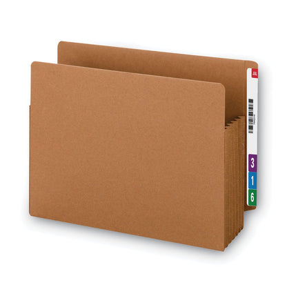 Smead Heavy-Duty Redrope End Tab TUFF Pockets, 5.25" Expansion, Letter Size, Redrope, 10/Box