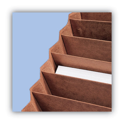 Smead TUFF Expanding Open-Top Stadium File, 31 Sections, 1/31-Cut Tabs, Letter Size, Redrope