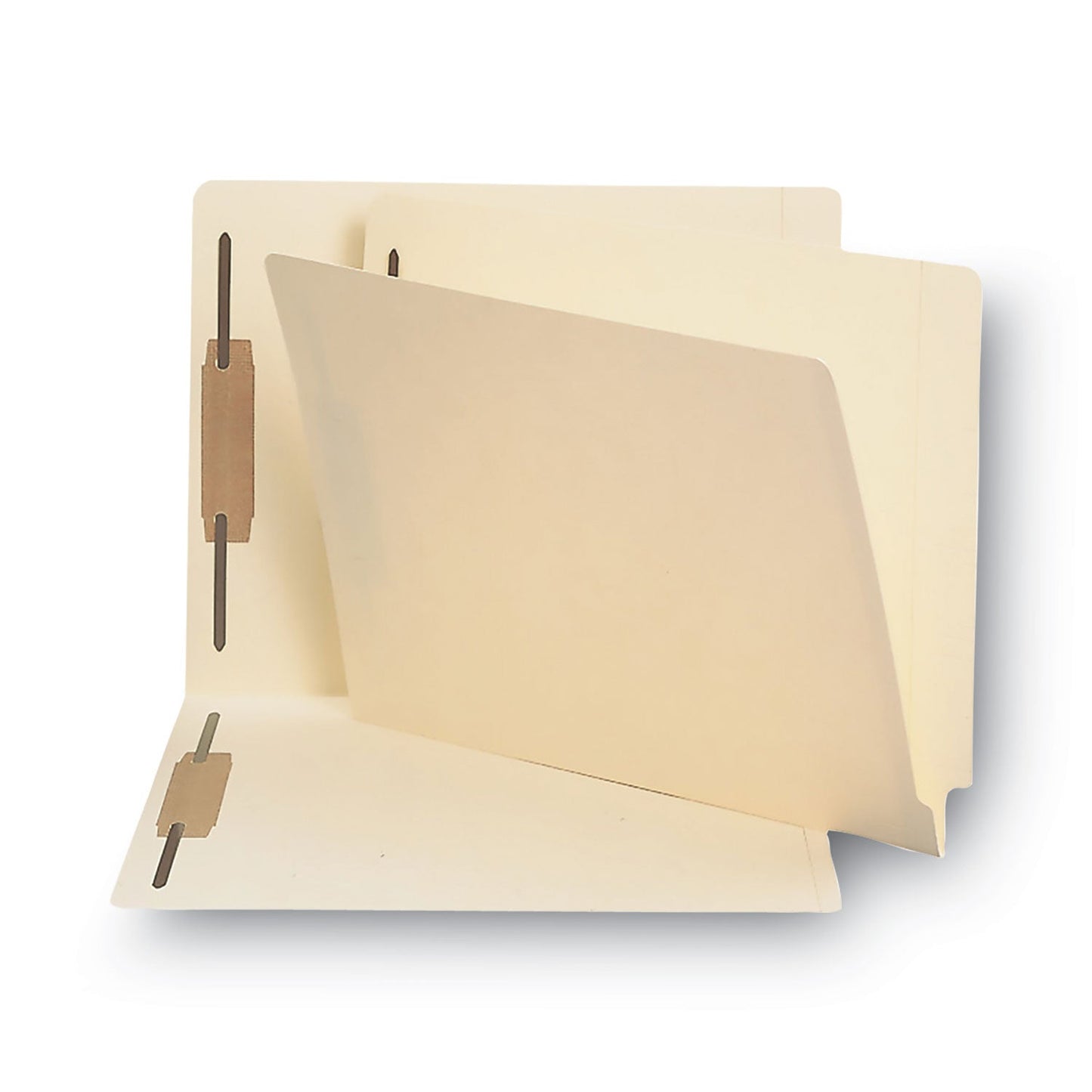 Smead Manila End Tab Fastener Folders with Reinforced Tabs, 11-pt Stock, 2 Fasteners, Letter Size, Manila Exterior, 250/Box