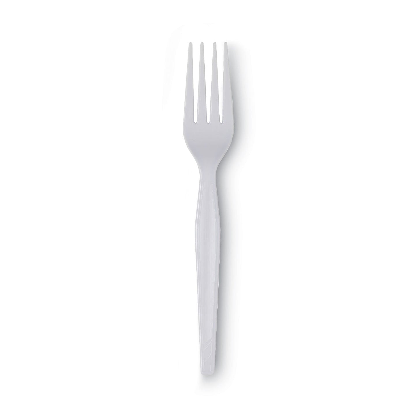 Dixie Plastic Cutlery, Heavyweight Forks, White, 1,000/Carton