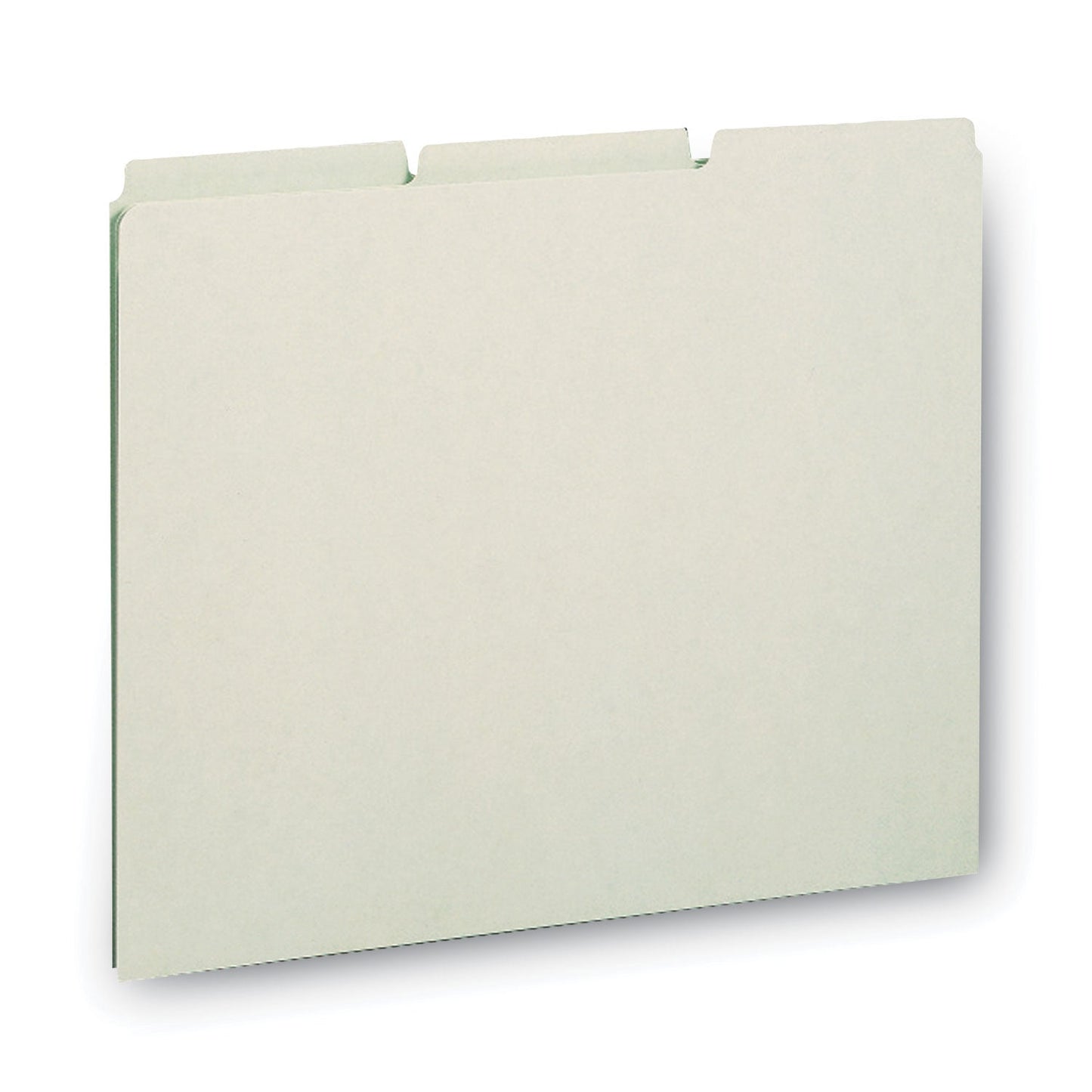 Smead Recycled Blank Top Tab File Guides, 1/3-Cut Top Tab, Blank, 8.5 x 11, Green, 100/Box