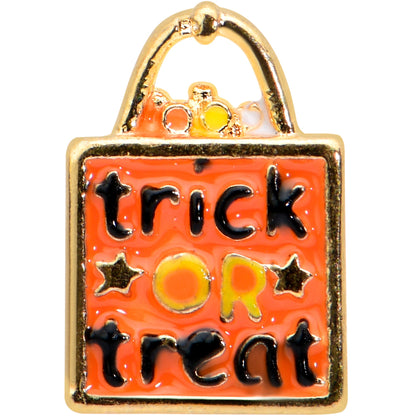 16G 1/4 Gold Tone Trick or Treat Halloween Cartilage Tragus