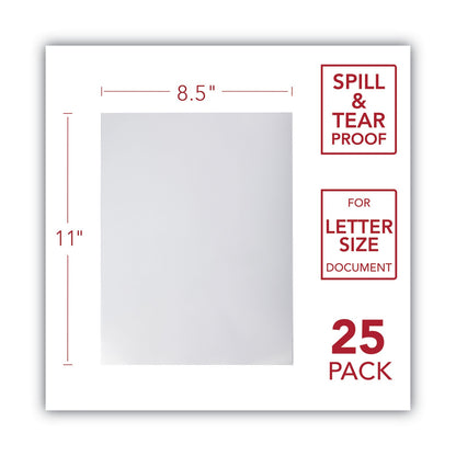 GBC Design View Poly Presentation Covers for Binding Systems, Clear Lined, 11 x 8.5, Unpunched, 25/Pack
