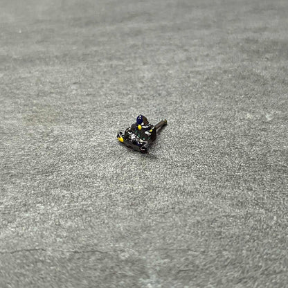 20G 1/4 Witch Flying Cat Halloween Nose Bone