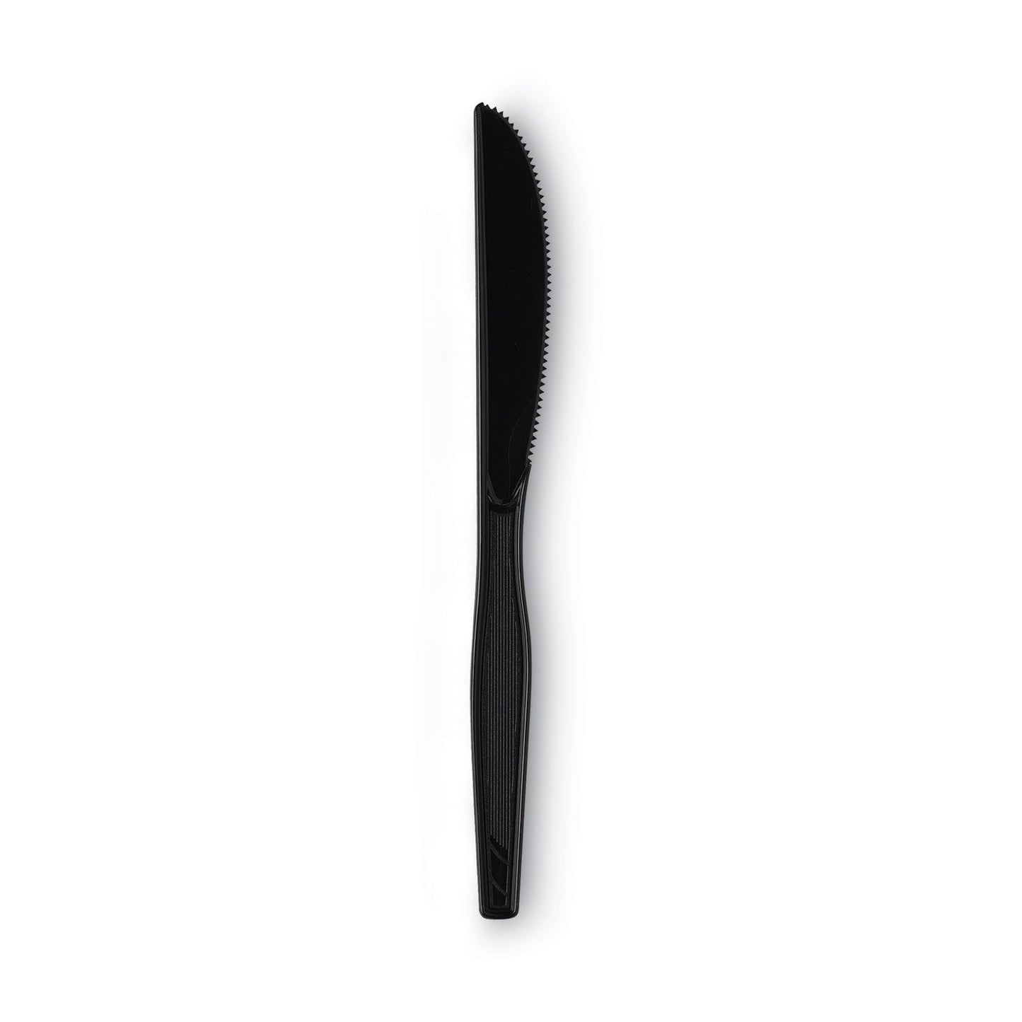 Dixie Plastic Tableware, Heavy Mediumweight Knives, Black, 100/Box