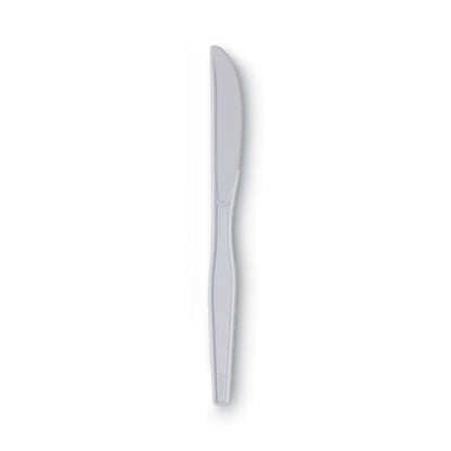 Dixie Plastic Cutlery, Heavy Mediumweight Knife, 100/Box