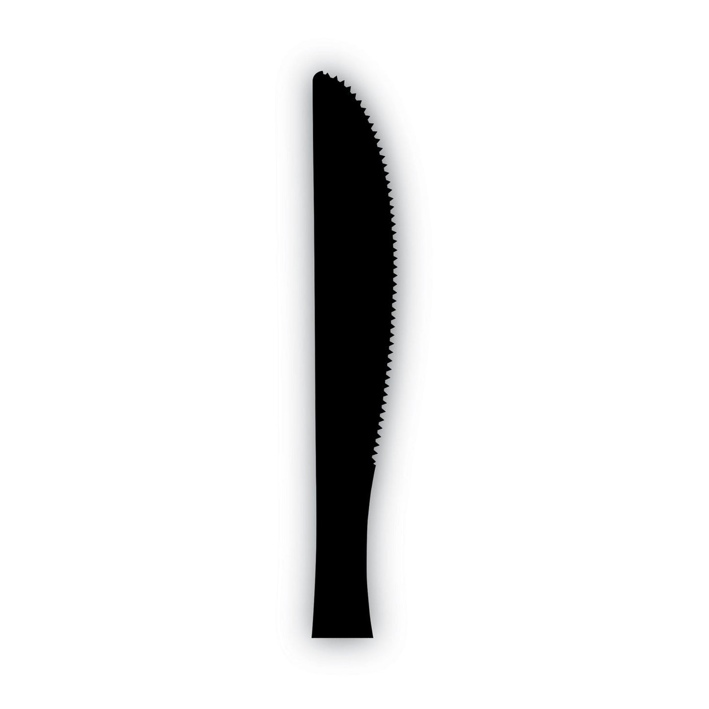 Dixie Plastic Tableware, Heavy Mediumweight Knives, Black, 100/Box, 10 Boxes/Carton