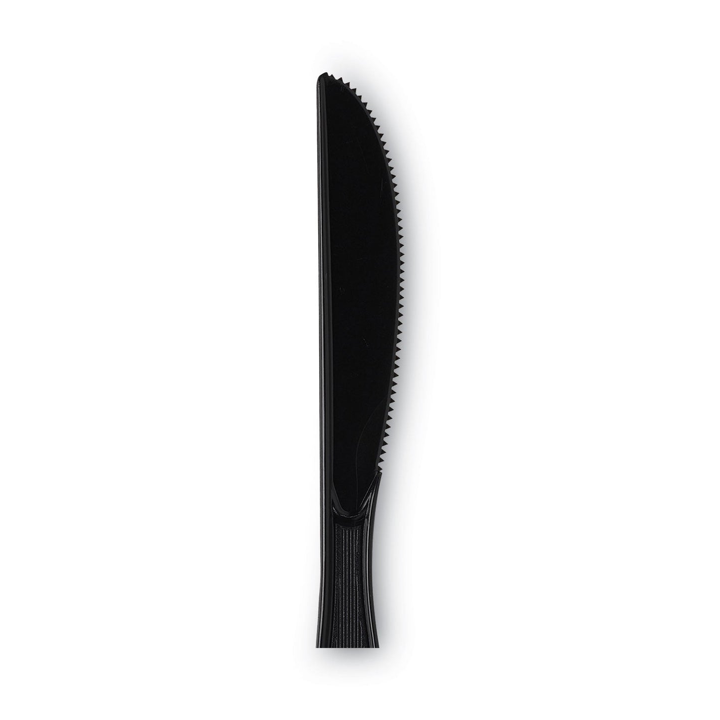 Dixie Plastic Tableware, Heavy Mediumweight Knives, Black, 100/Box
