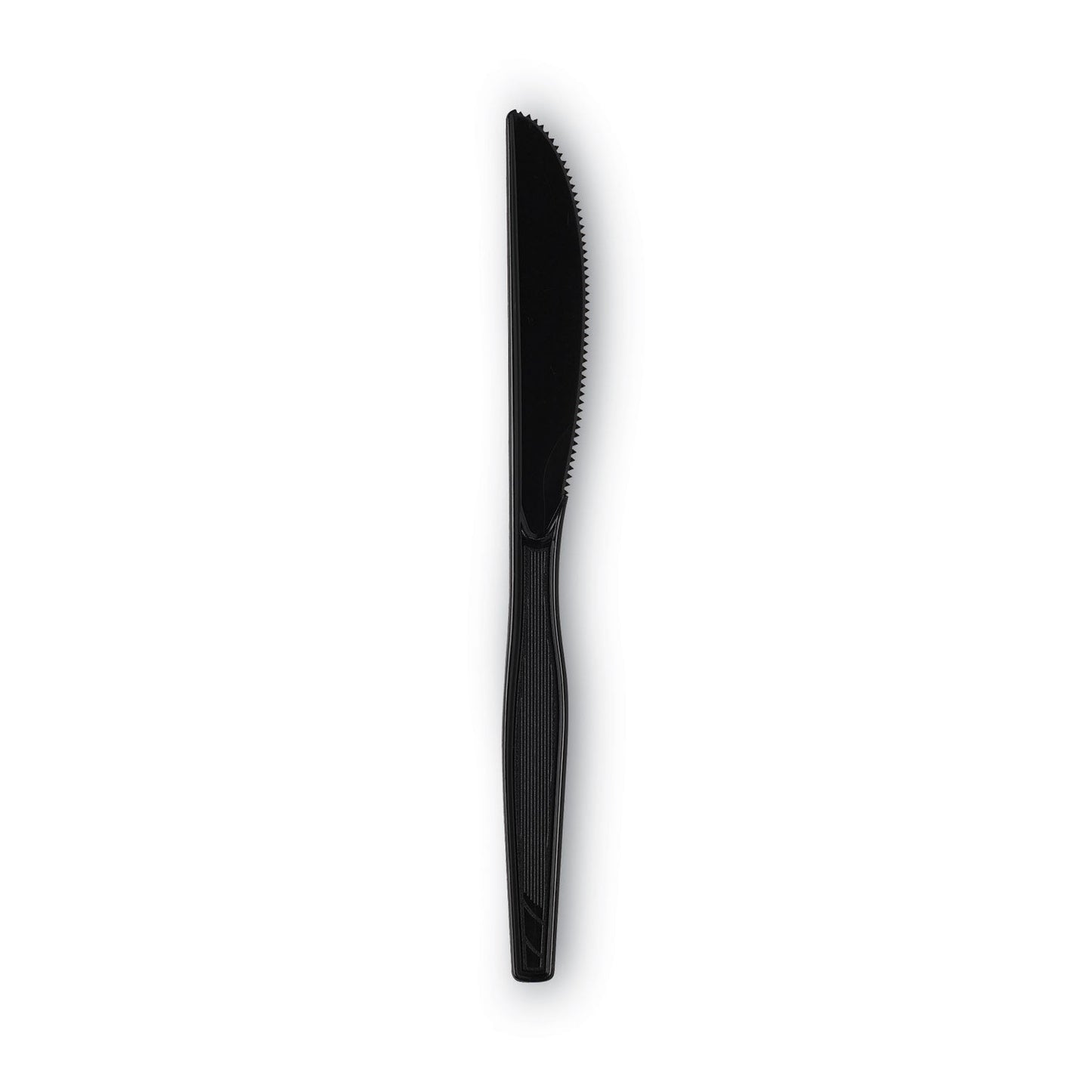 Dixie Plastic Tableware, Heavy Mediumweight Knives, Black, 100/Box, 10 Boxes/Carton