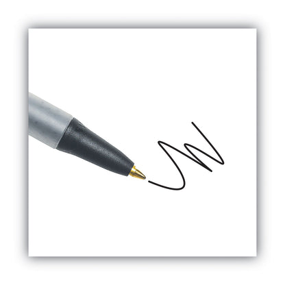 BIC Ecolutions Clic Stic Ballpoint Pen, Retractable, Medium 1 mm, Black Ink, Clear Barrel, Dozen