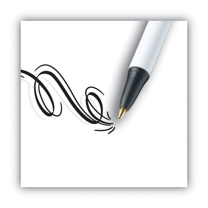 BIC Clic Stic Ballpoint Pen Value Pack, Retractable, Medium 1.2 mm, Black Ink, White Barrel, 60/Pack