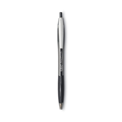 BIC GLIDE Ballpoint Pen, Retractable, Medium 1 mm, Black Ink, Black Barrel, Dozen