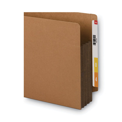 Smead Redrope Drop-Front End Tab File Pockets, Fully Lined 6.5" High Gussets, 3.5" Expansion, Legal Size, Redrope/Brown, 10/Box