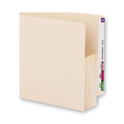Smead Manila End Tab File Pockets, 3.5" Expansion, Letter Size, Manila, 25/Box