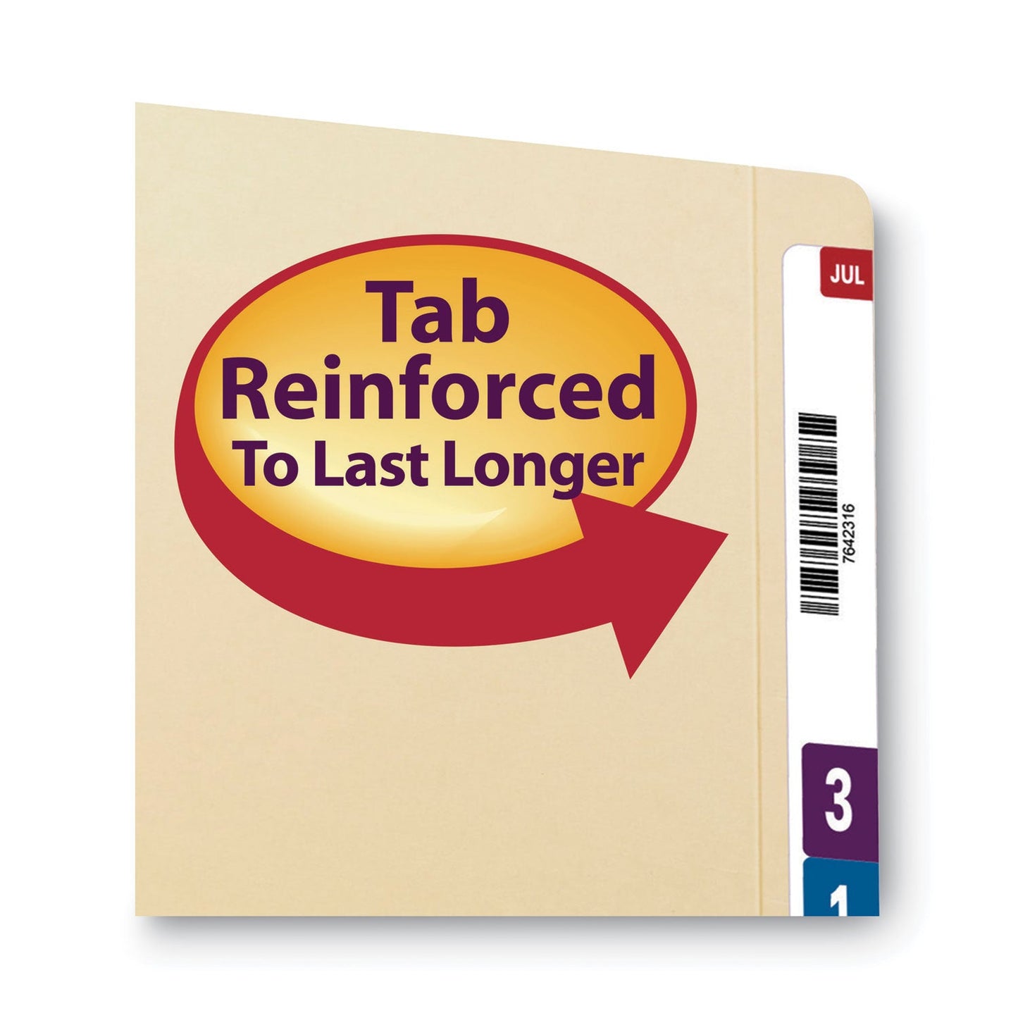 Smead Fastener Folder with Divider, 1 Divider, Letter Size, Manila, 50/Box