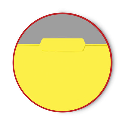 Smead Interior File Folders, 1/3-Cut Tabs: Assorted, Letter Size, 0.75" Expansion, Yellow, 100/Box