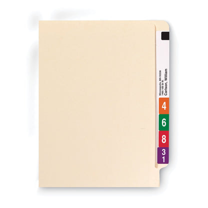 Smead Fastener Folder with Divider, 1 Divider, Letter Size, Manila, 50/Box