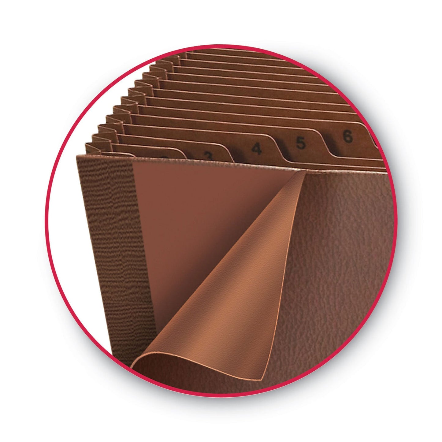 Smead TUFF Expanding Open-Top Stadium File, 31 Sections, 1/31-Cut Tabs, Legal Size, Redrope