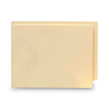 Smead Heavyweight Manila End Tab Pocket Folders, Interior Front Panel Pocket, Straight Tabs, Letter Size, 11-pt Manila, 50/Box