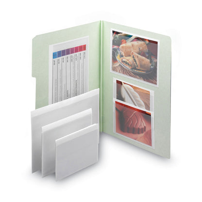 Smead Self-Adhesive Poly Pockets, Top Load, 5.31 x 33.63, Clear, 100/Box