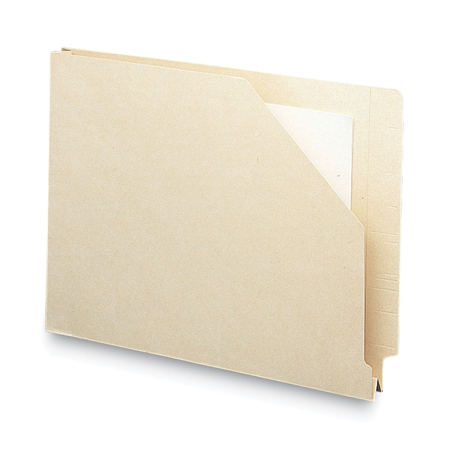 Smead End Tab Jackets with Reinforced Tabs, Straight Tab, Letter Size, 14-pt Manila, 50/Box