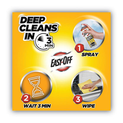 EASY-OFF Heavy Duty Oven Cleaner, Fresh Scent, Foam, 14.5 oz Aerosol Spray, 12/Carton